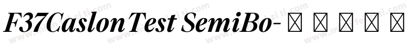 F37CaslonTest SemiBo字体转换